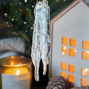 Зимний декор подвеска - сосулька