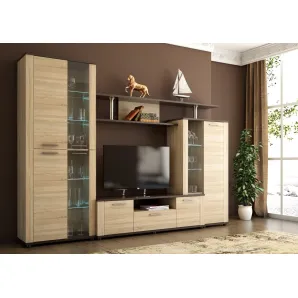 Мебель для гостиной Соло - 10 А цвет светлый дуб