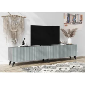 СКАНДИ Тумба под телевизор цвет Грин Грей софт