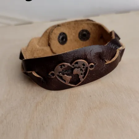 Браслет из натуральной кожи унисекс
