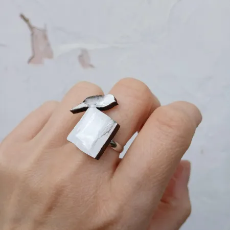 кольцо ручной работы "птица"