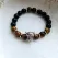Мужской браслет с тигровым глазом и черным ониксом