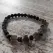 Браслет из обсидиана с раухтопазом