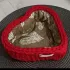 Вязаная корзина Сердце низкая
