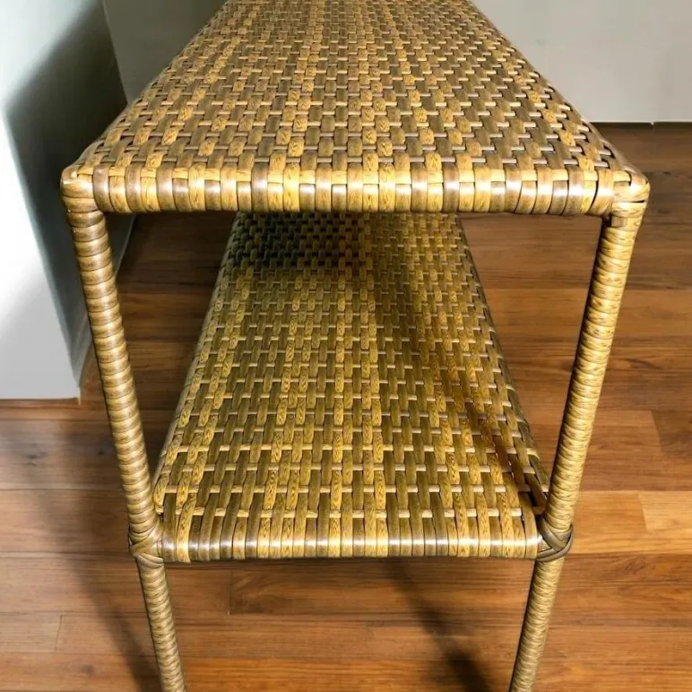 Обувница из искусственного ротанга