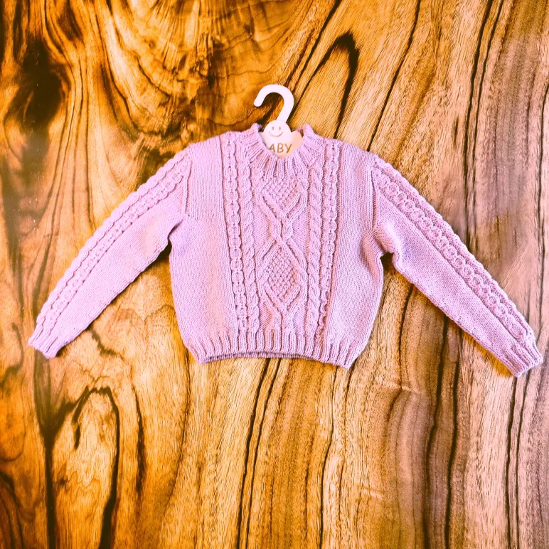 Вязаный джемпер для девочки р.80