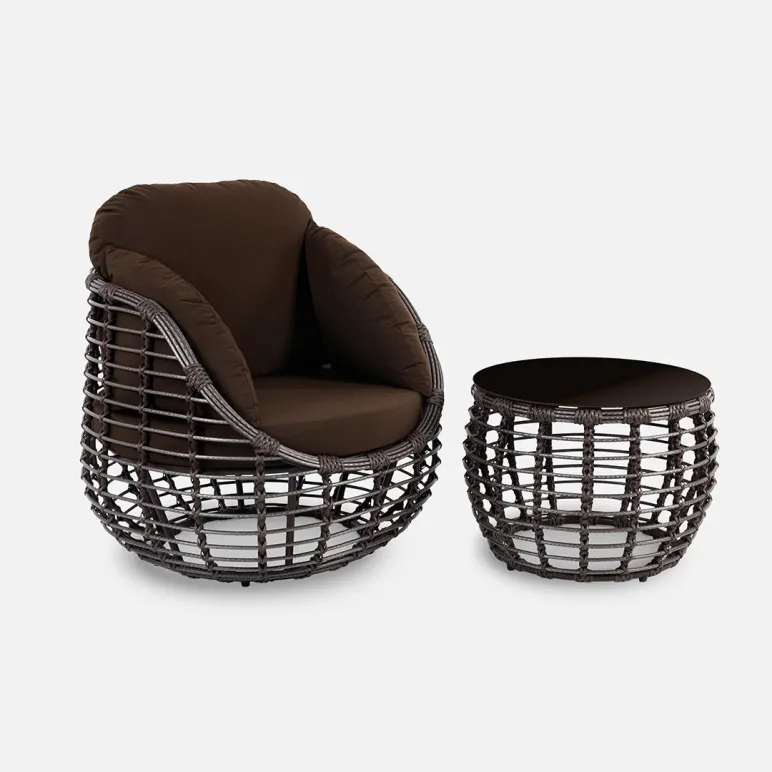 Кофейный стол "LOTUS" Шоколад металлик