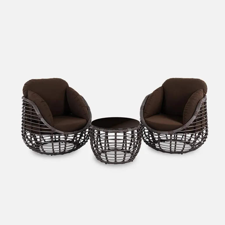 Кофейный стол "LOTUS" Шоколад металлик