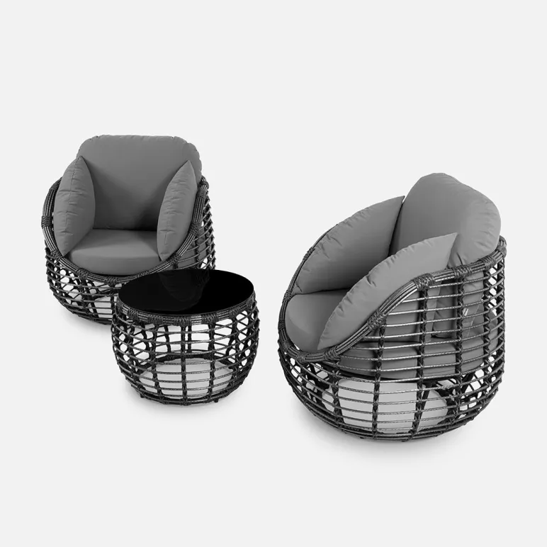 Кофейный стол "LOTUS" Чёрный металлик