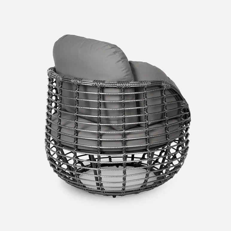 Кресло "LOTUS" Чёрный металлик