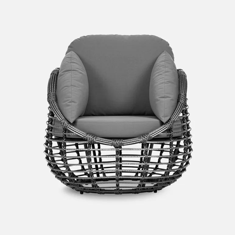 Кресло "LOTUS" Чёрный металлик