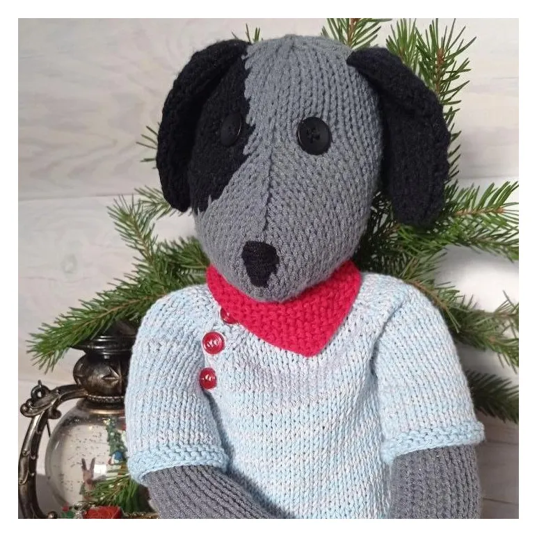 Мягкая игрушка ручной работы Пёсик Джордж