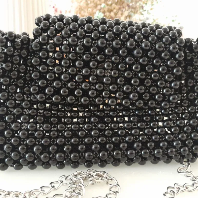 Эксклюзивная сумка ручной работы цвет Черный жемчуг