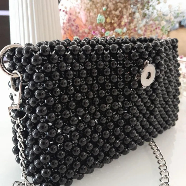 Эксклюзивная сумка ручной работы цвет Черный жемчуг