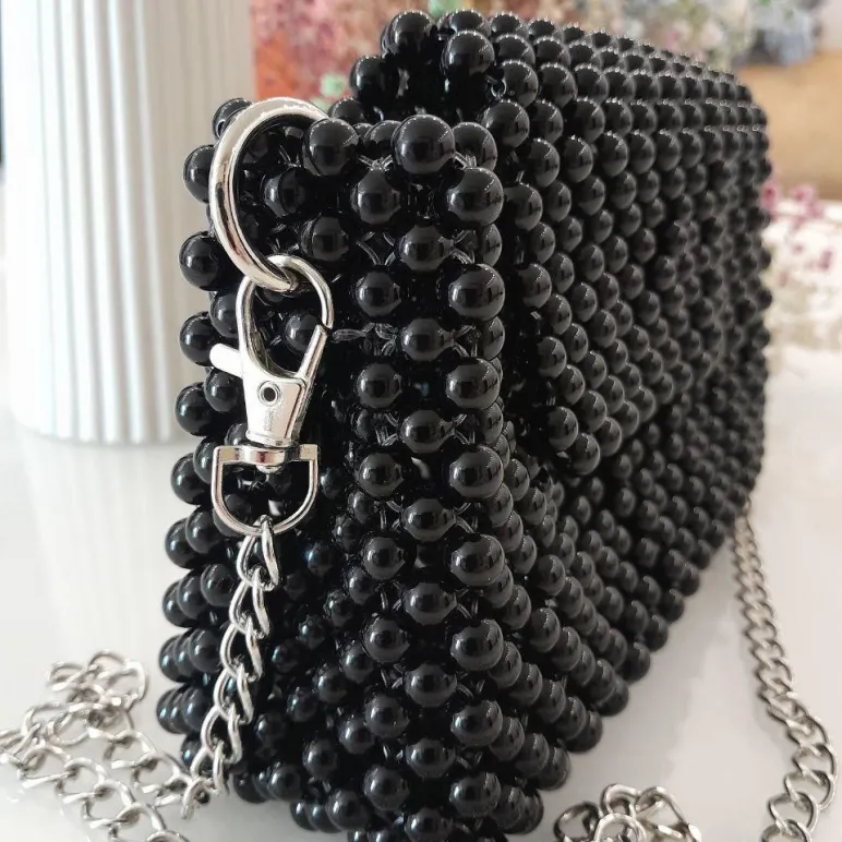 Эксклюзивная сумка ручной работы цвет Черный жемчуг