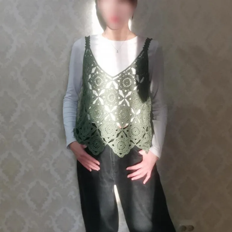 жилет крючком