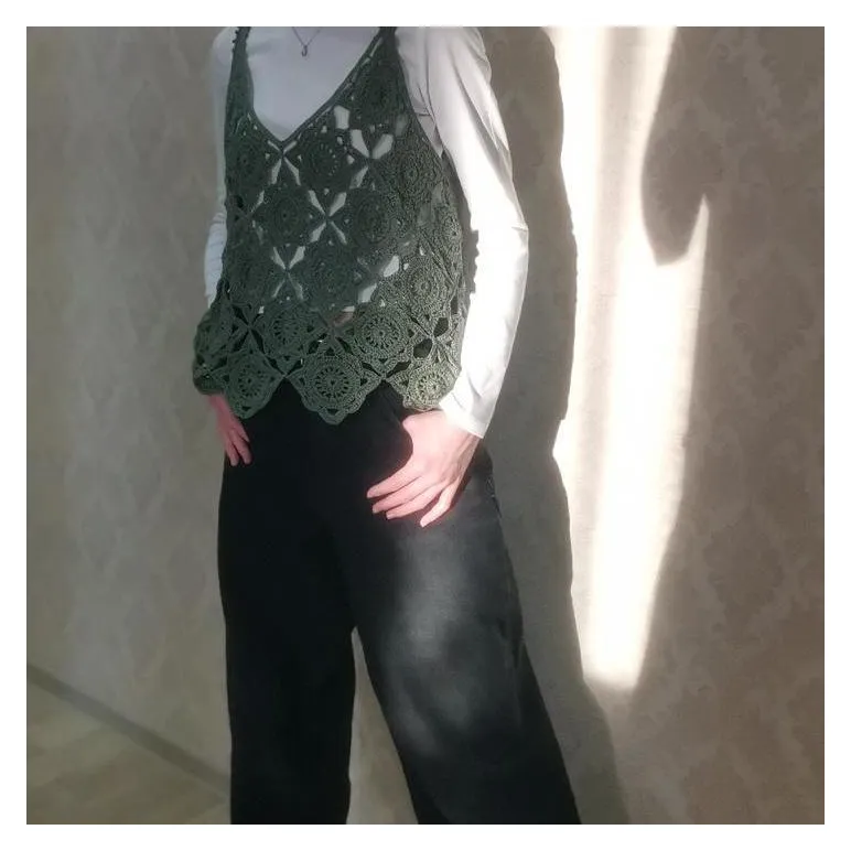 жилет крючком