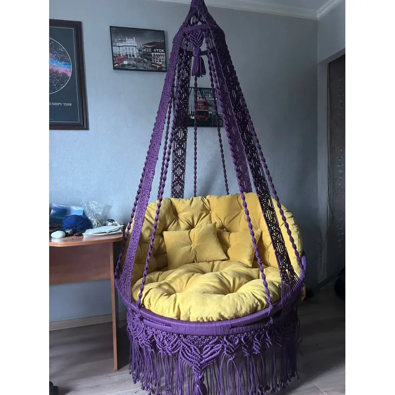 Подвесное кресло из полиэфирного шнура