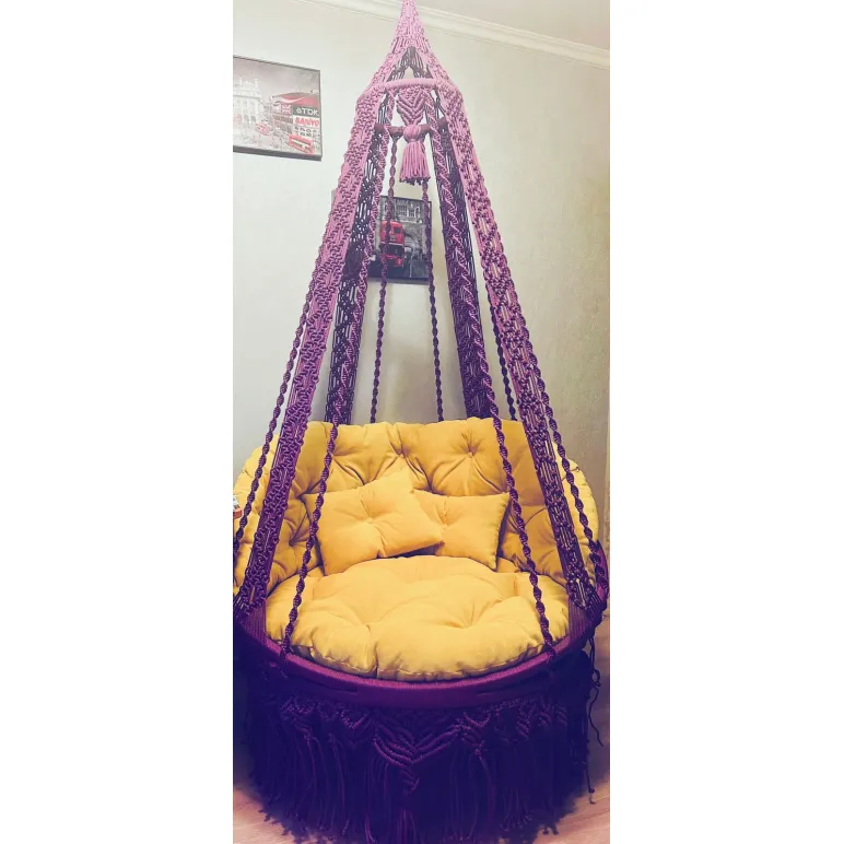 Подвесное кресло из полиэфирного шнура