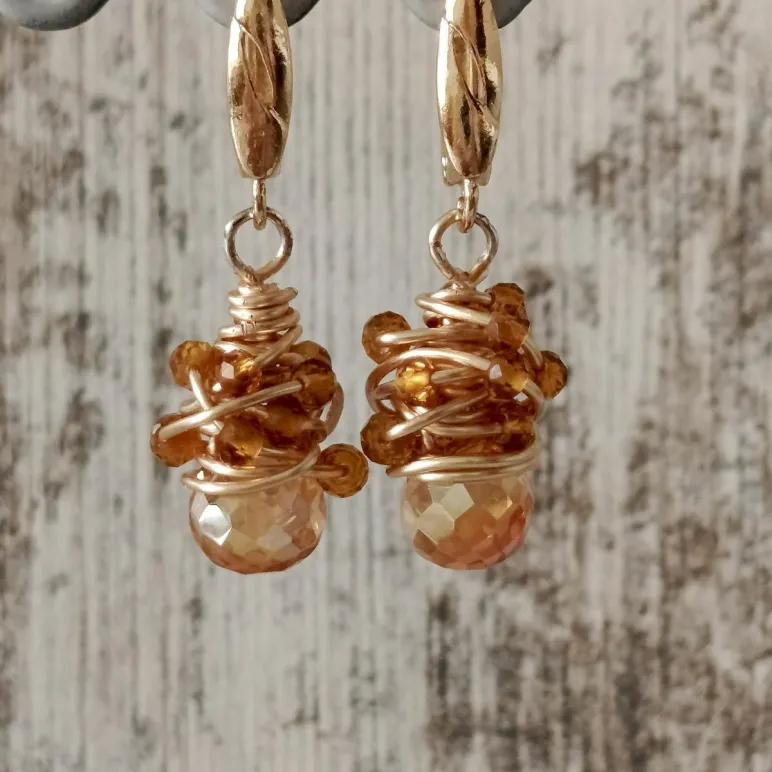 Серьги из хрустального стекла