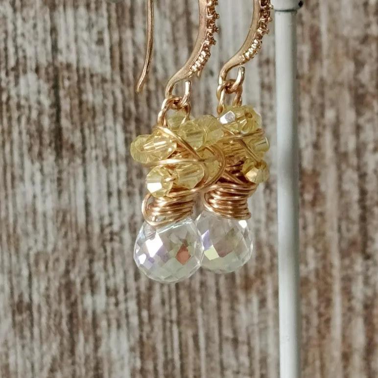 Серьги из хрустального стекла