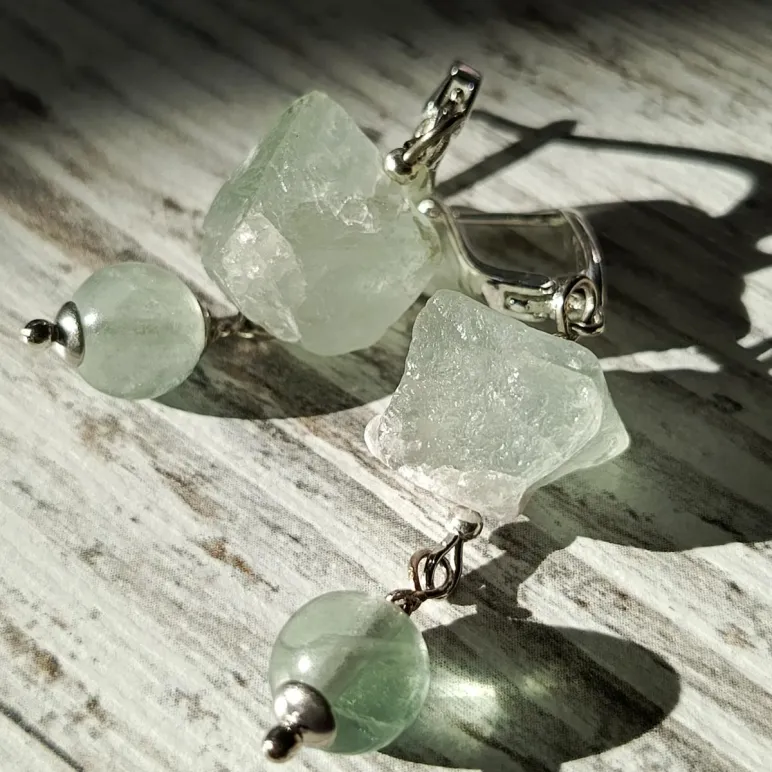 Серьги с флюоритом