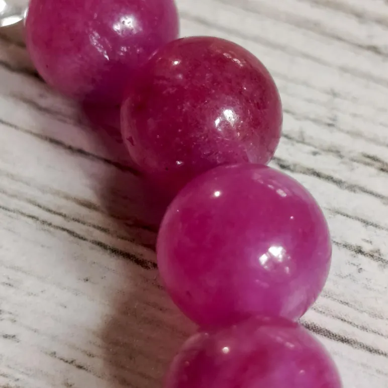 Браслет из халцедона, гелиолита и хрусталя