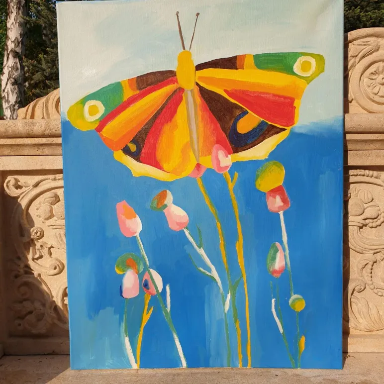 Картина маслом Бабочка