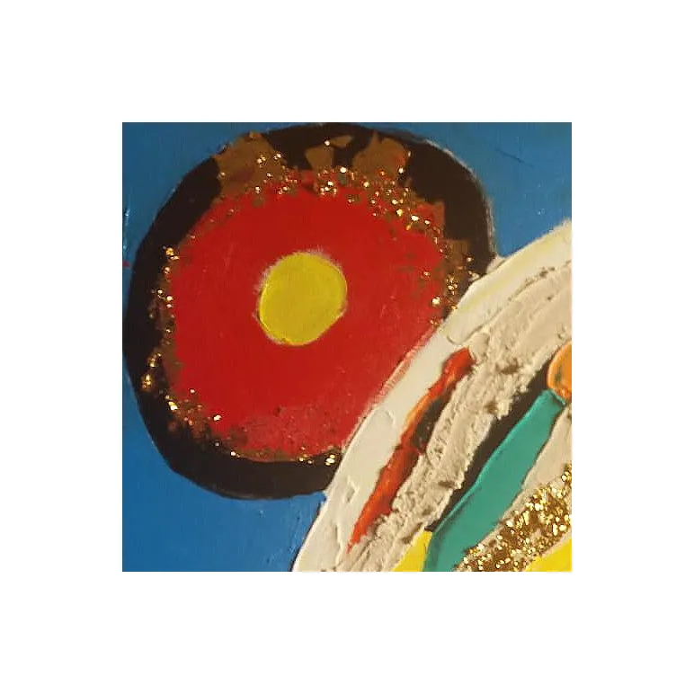 Объемная картина маслом с поталью