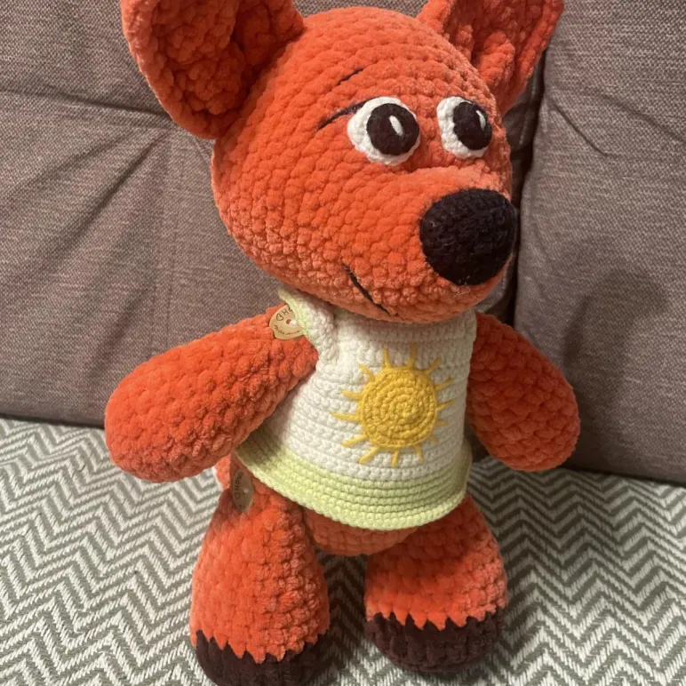 Вязанная игрушка Лисичка