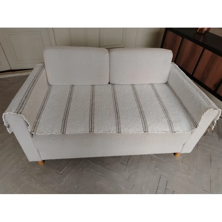 Льняная домотканая накидка на диван  70х170 см