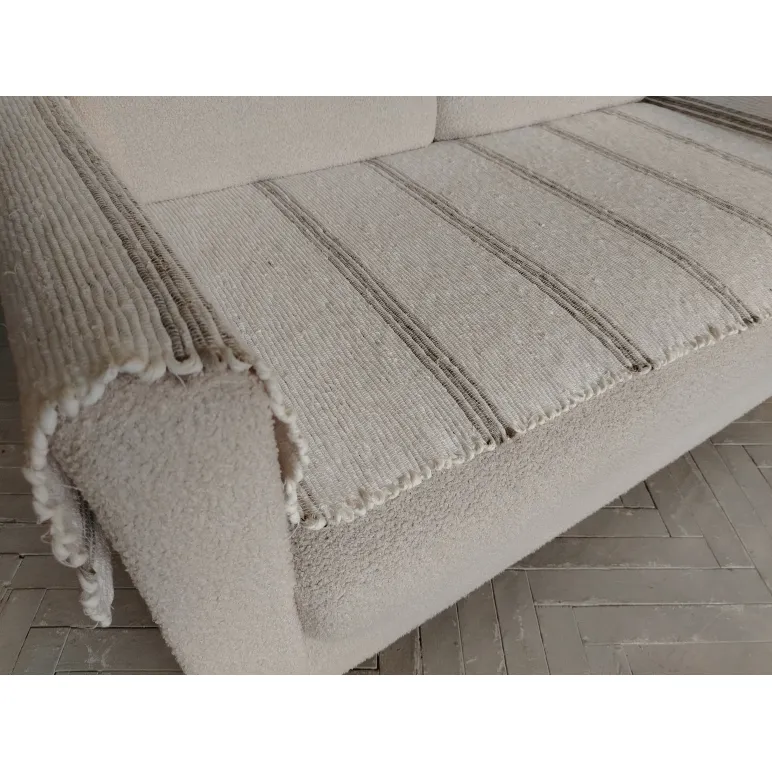 Льняная домотканая накидка на диван  70х170 см