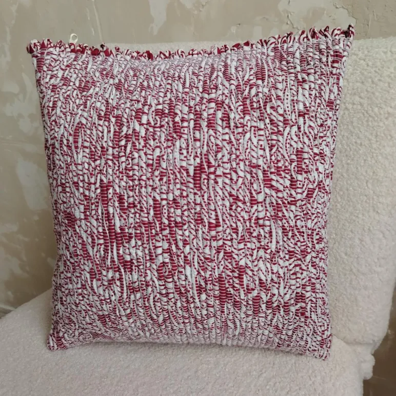 Декоративная подушка 35х35 см, двухсторонняя. Ручное ткачество.
