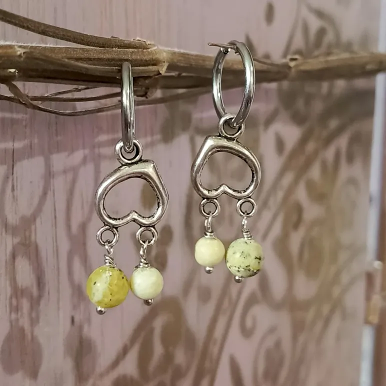 Серьги конго с африканской бирюзой