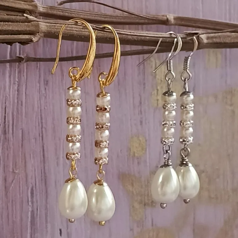 Серьги с жемчугом (имитация)