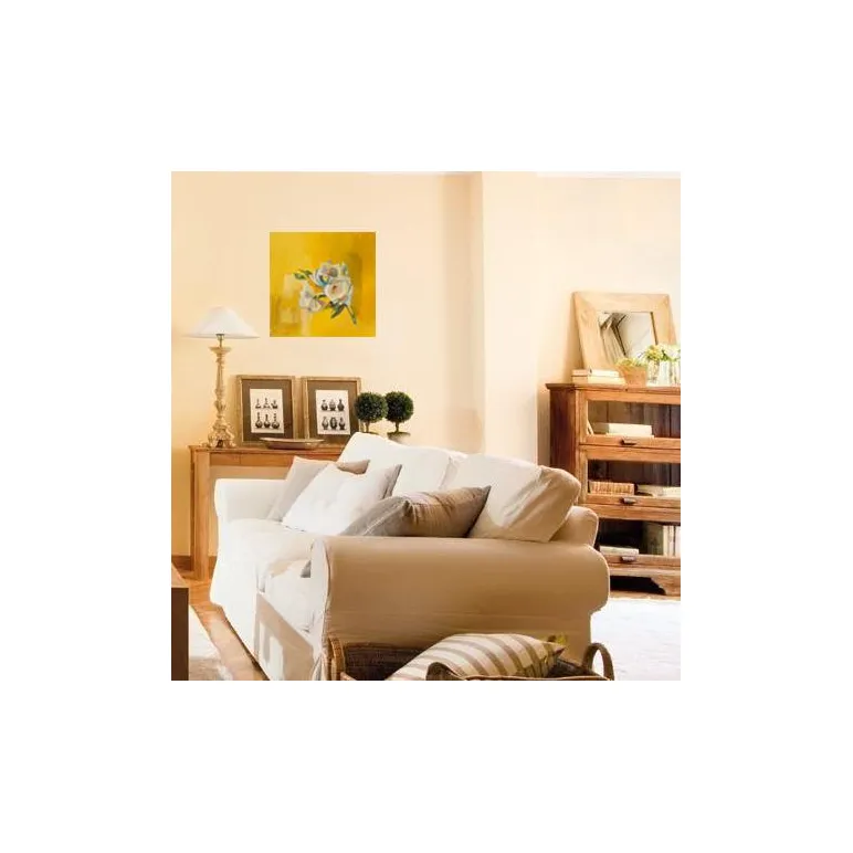 Картина розы на желтом фоне маслом