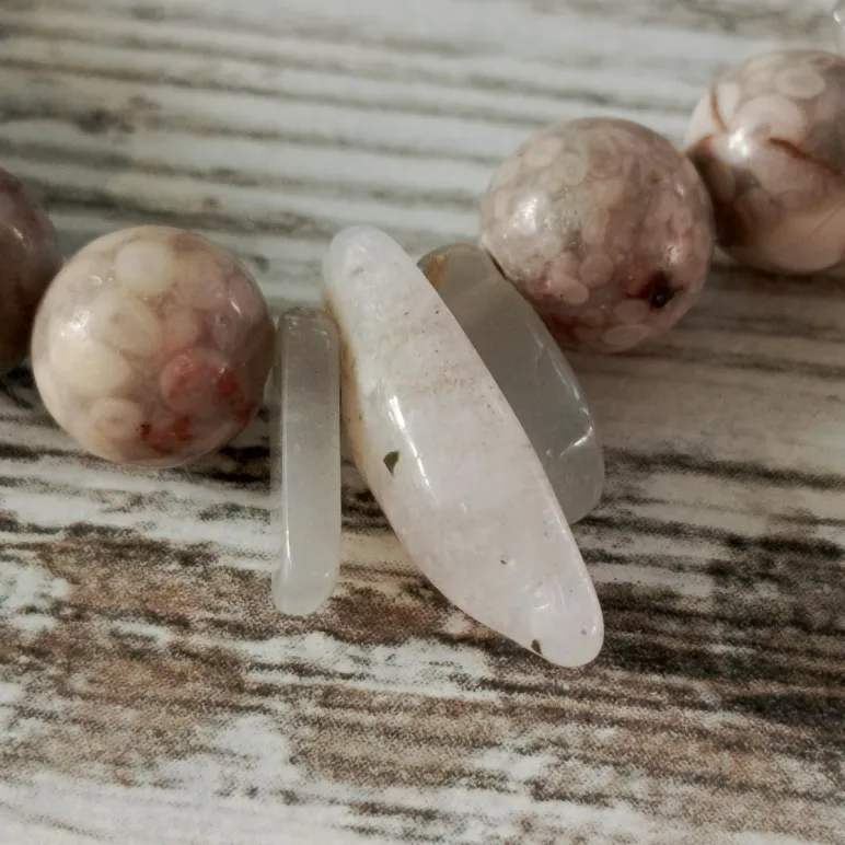 Браслет из майфанита с лунным камнем