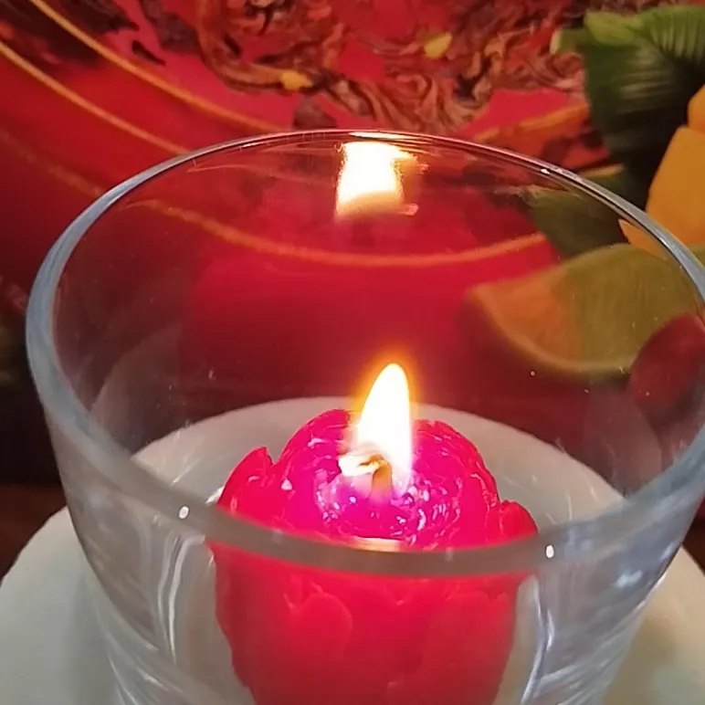 Свечи восковые подарочные Клубника Пион