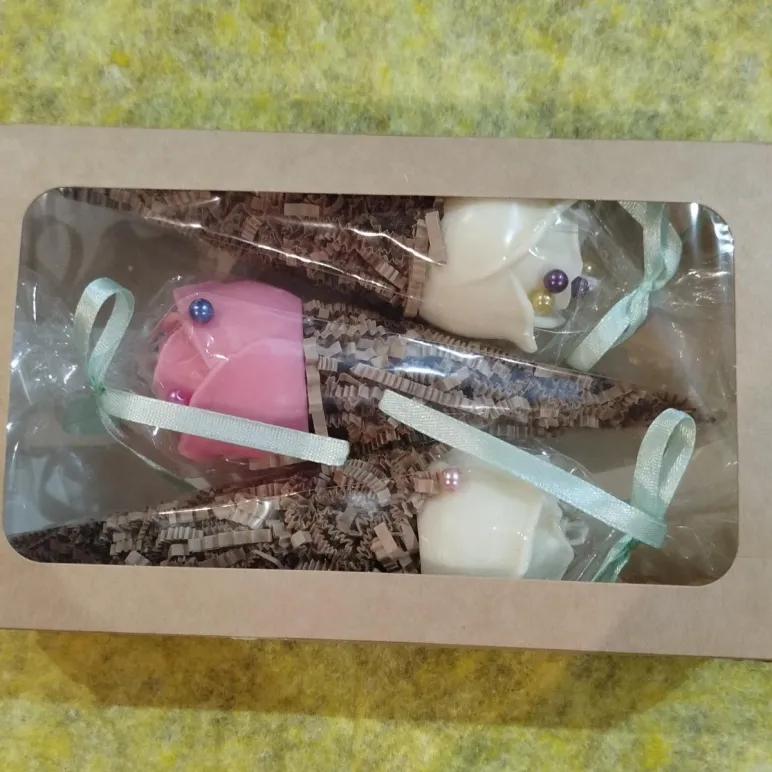 Свечи восковые РОЗА набор подарочный