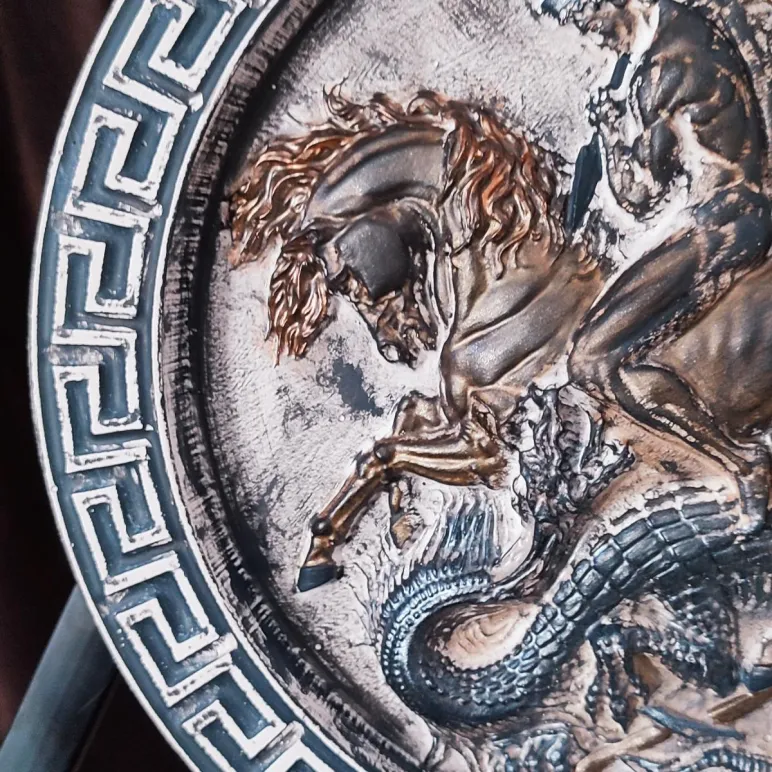 Барельеф - панно на стену Герб России, Полёт Пегаса, Египетские Боги, Георгий Победаносец