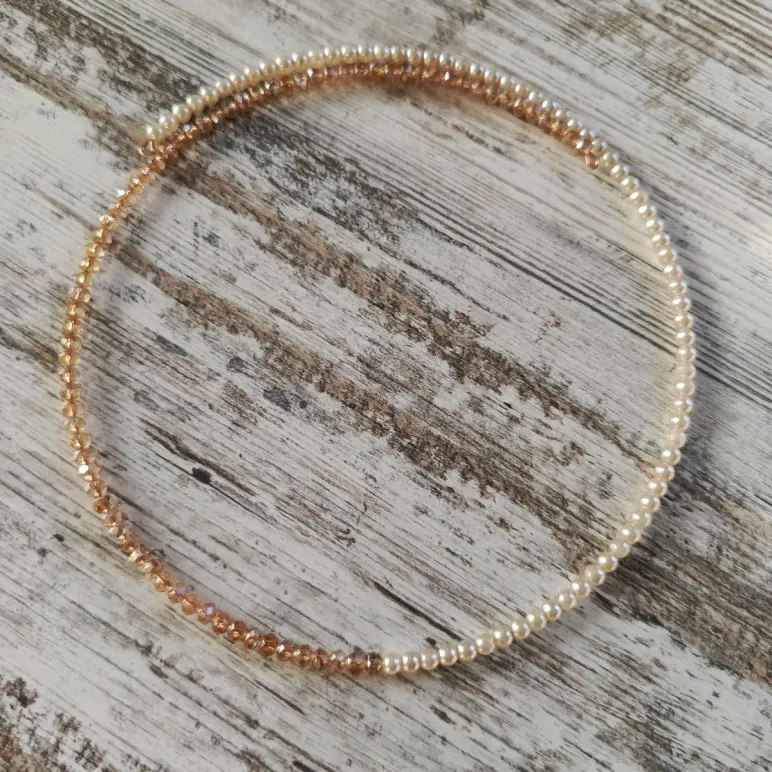 Чокер из жемчуга с цирконами