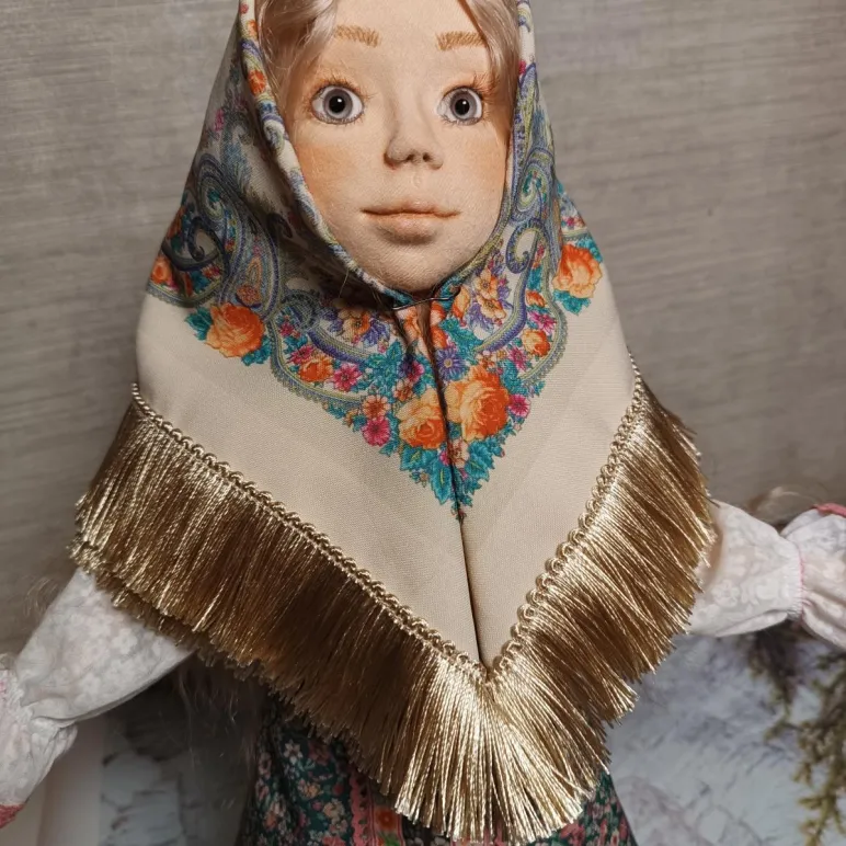 Аксессуар для куклы Платок в русском стиле в ассортименте