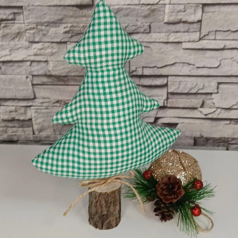 Елочка в клеточку, интерьерная, декоративная, ручная работа