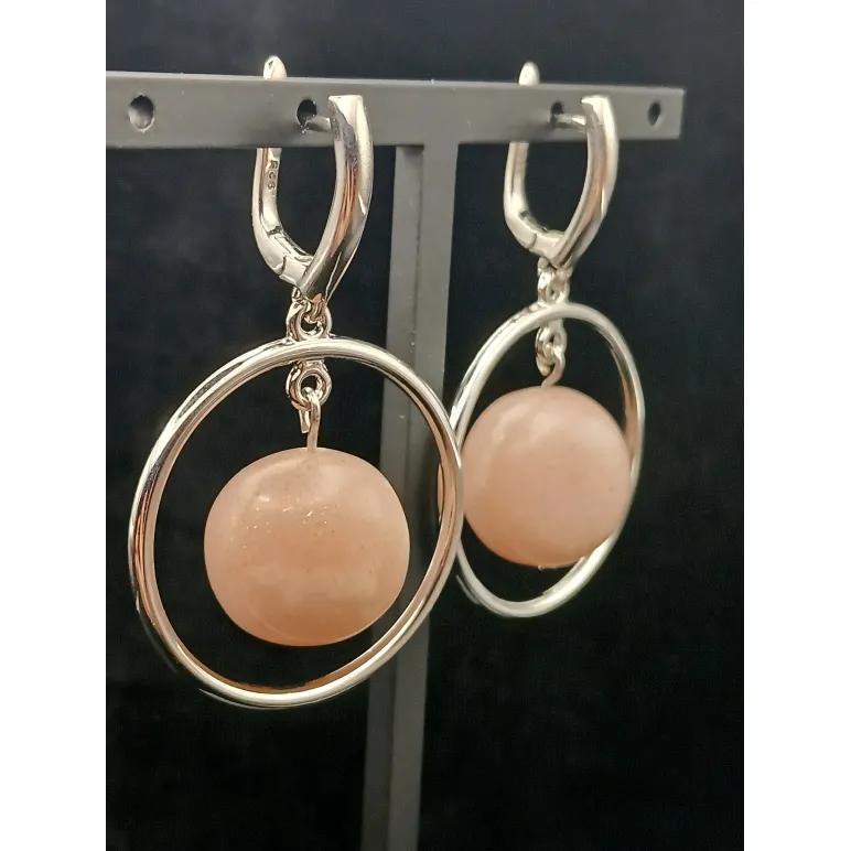 Серьги с солнечным камнем Андезин