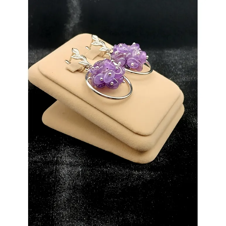 Серьги с аметистом