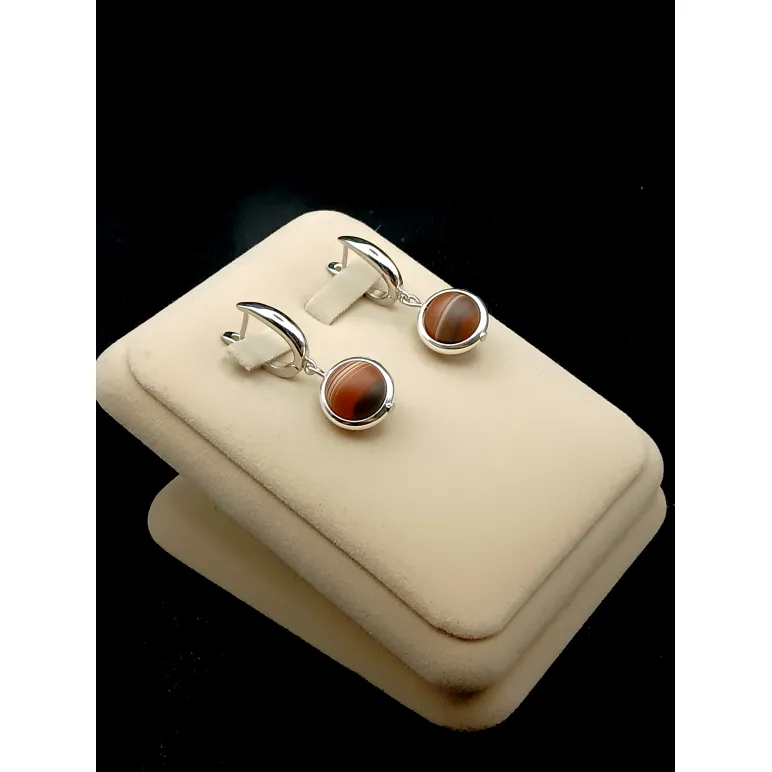 Серьги с сердоликом
