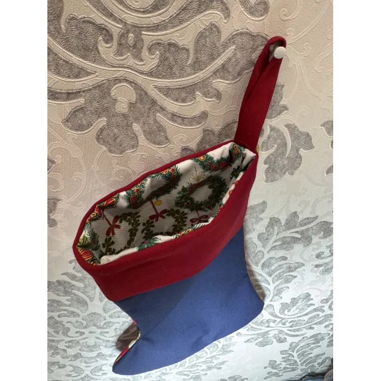 Новогодний (рождественский) сапожок ручной работы