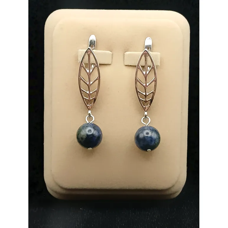 Серьги с дюмортьеритом