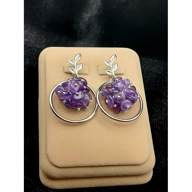 Серьги с аметистом