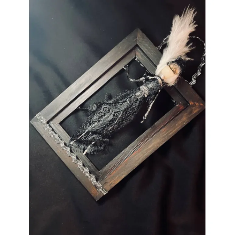 ​Интерьерная кукла в черном платье